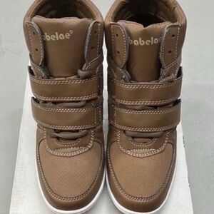 Brown Kids High-Top Sneakers